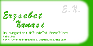 erzsebet nanasi business card